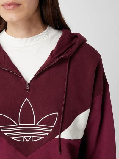 adidas mädchen hoodie dunkel rot|Girls .